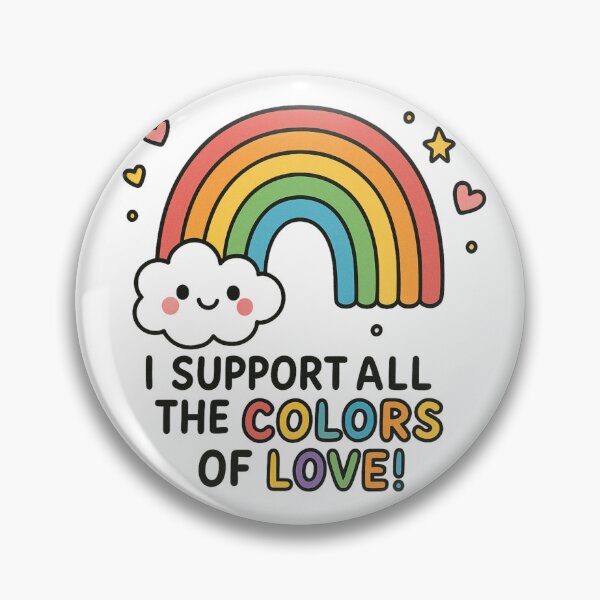 Item preview, ❤️I Support All the Colors of Love!❤️ designed and sold by Felt & Spoken.