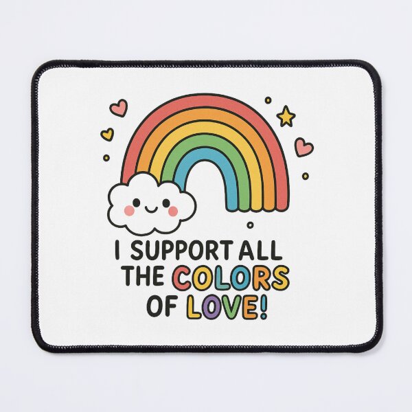 Item preview, ❤️I Support All the Colors of Love!❤️ designed and sold by Felt & Spoken.