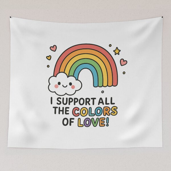 Item preview, ❤️I Support All the Colors of Love!❤️ designed and sold by Felt & Spoken.