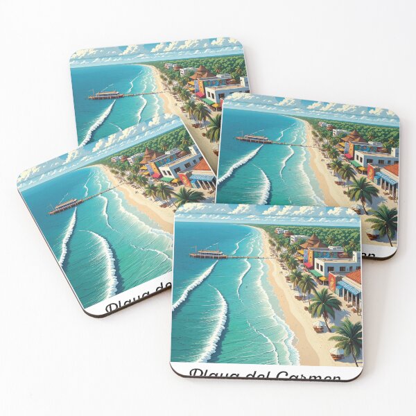 Item preview, Playa Del Carmen Travel Poster designed and sold by RetroDestArt.