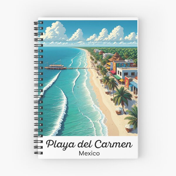Item preview, Playa Del Carmen Travel Poster designed and sold by RetroDestArt.