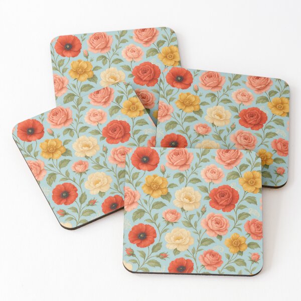 Item preview, Sky Blossom Whirl – Seamless Garden Medley in Blue designed and sold by windylize.