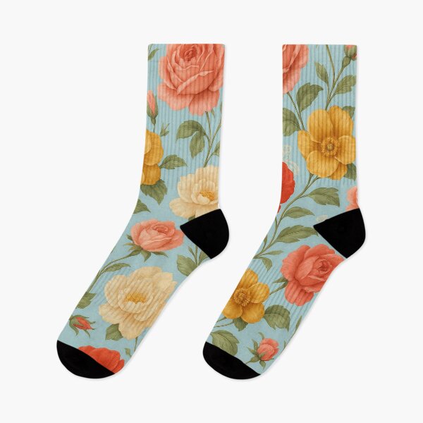 Item preview, Sky Blossom Whirl – Seamless Garden Medley in Blue designed and sold by windylize.