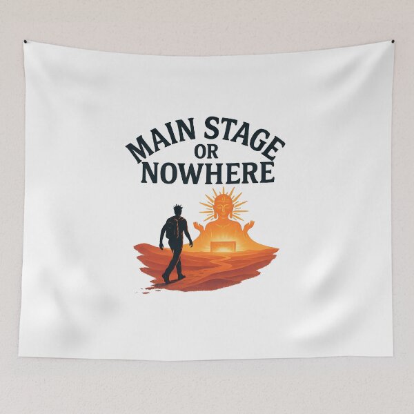 Item preview, Main Stage or Nowhere – Festival Pilgrimage Glowing Desert Art designed and sold by VoidBloom Studio.