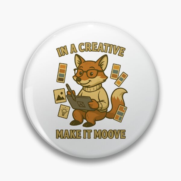 Item preview, The Focused Fox – Graphic Artist in Action designed and sold by inkNext.