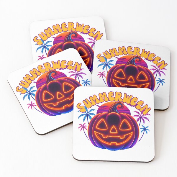 Item preview, Neon Pumpkin Summerween Glow Design designed and sold by CottonandQuill.