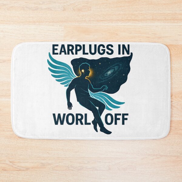 Item preview, Earplugs In World Off – Cosmic Festival Escape Illustration designed and sold by VoidBloom Studio.