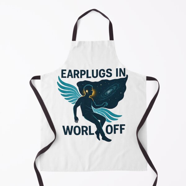 Item preview, Earplugs In World Off – Cosmic Festival Escape Illustration designed and sold by VoidBloom Studio.