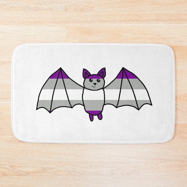 Item preview, Cute Gray-asexual Pride Flag Bat designed and sold by ChloeCosDesigns.