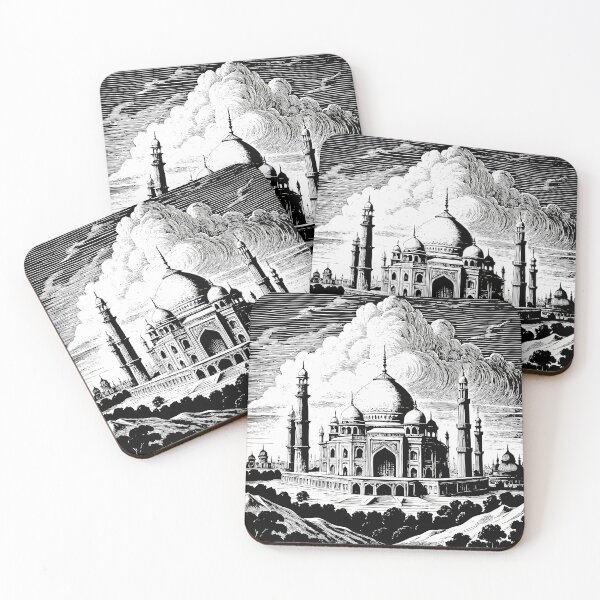 Item preview, Majestic Taj Mahal Under Dramatic Sky Illustration designed and sold by ART ATTACK ZONE.