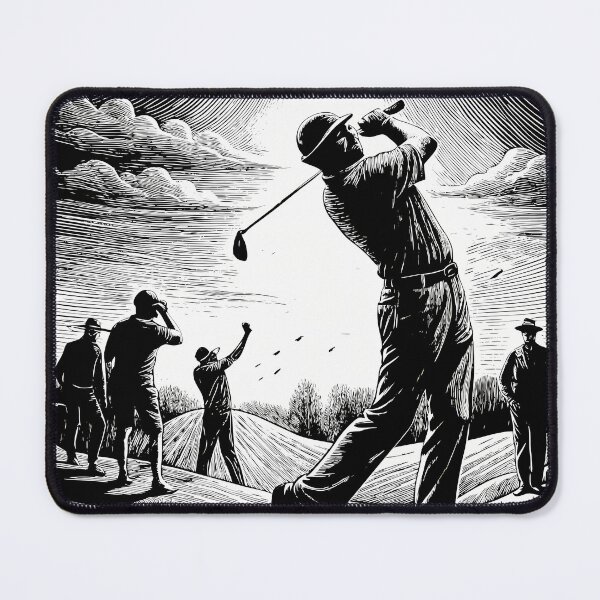 Item preview, Golfer Completing Swing on Cloudy Course designed and sold by ART ATTACK ZONE.