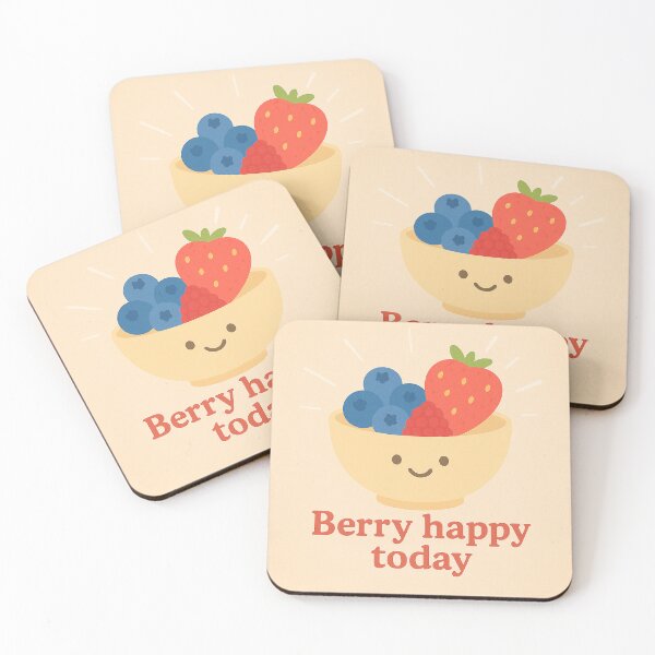 Item preview, Berry Happy Today – Cute Berry Bowl Illustration designed and sold by DCTDon.