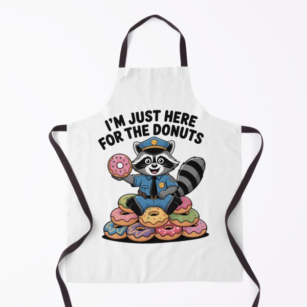 Item preview, Just Here for Donuts – Raccoon on Duty designed and sold by Fragy72.