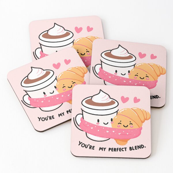 Item preview, Felt Coffee and Croissant Duo – Playful Breakfast Romance Design designed and sold by MAGICKEY2024.