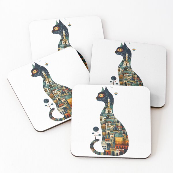 Item preview, Magical Cat Silhouette Artwork designed and sold by MatvHelen.