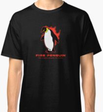 Fire Penguin T-Shirt Weird Cute Penguin Classic T-Shirt