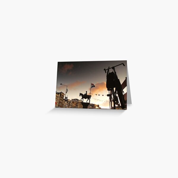 Reflections of Amsterdam - Horse Lady Greeting Card