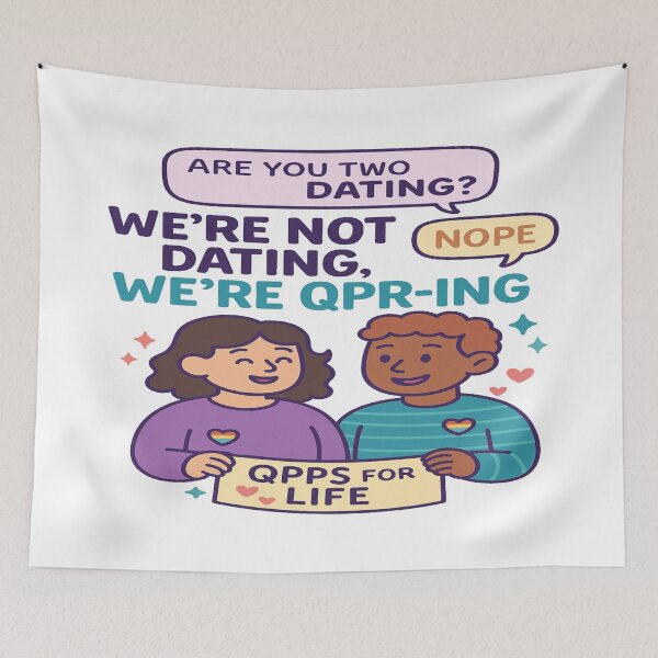 Item preview, We're QPR-ing – A Queerplatonic Pride Celebration designed and sold by Rajasekar.