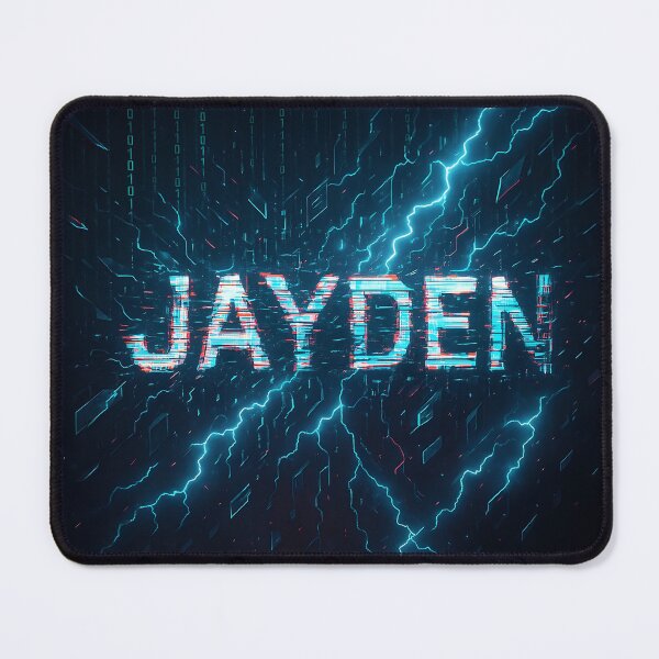 Item preview, Jayden – Glitch God of the Digital Realm | Cyberpunk Lightning Matrix Design designed and sold by VoidBloom Studio.