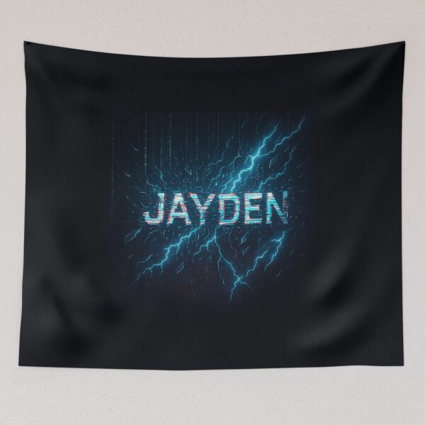 Item preview, Jayden – Glitch God of the Digital Realm | Cyberpunk Lightning Matrix Design designed and sold by VoidBloom Studio.