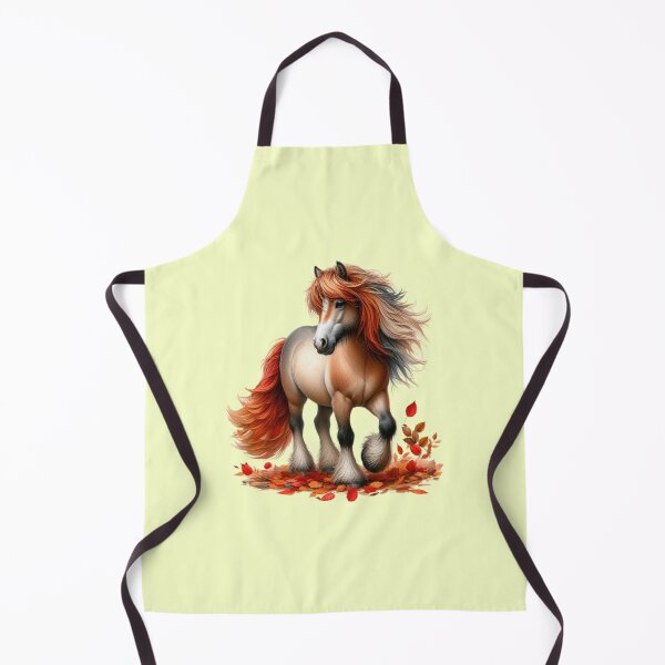Item preview, Beautiful horse playing in leaves designed and sold by LoneAngel.