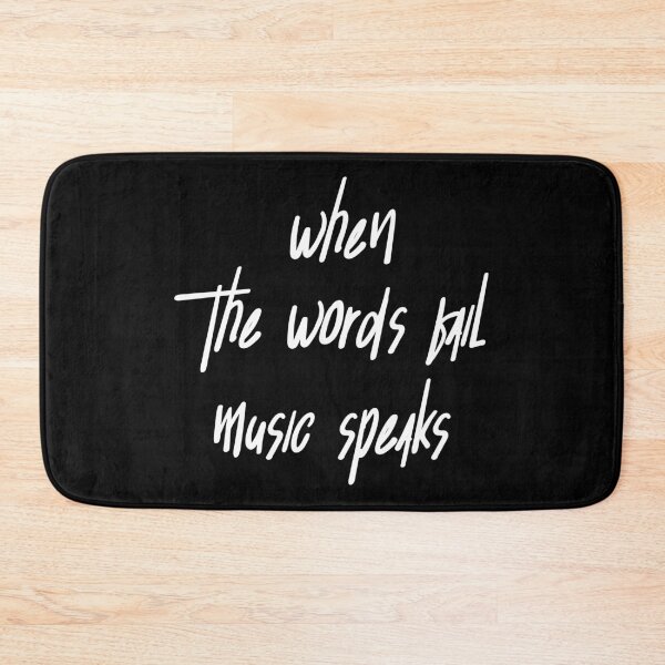 Item preview, When Words Fail, Music Speaks – Inspirational Quote Design designed and sold by TipTop GFX.