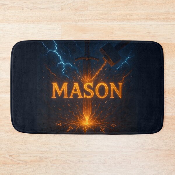 Item preview, Mason – Bladeborn Rune Forgemaster | Legendary Fantasy Sword Name Art designed and sold by VoidBloom Studio.