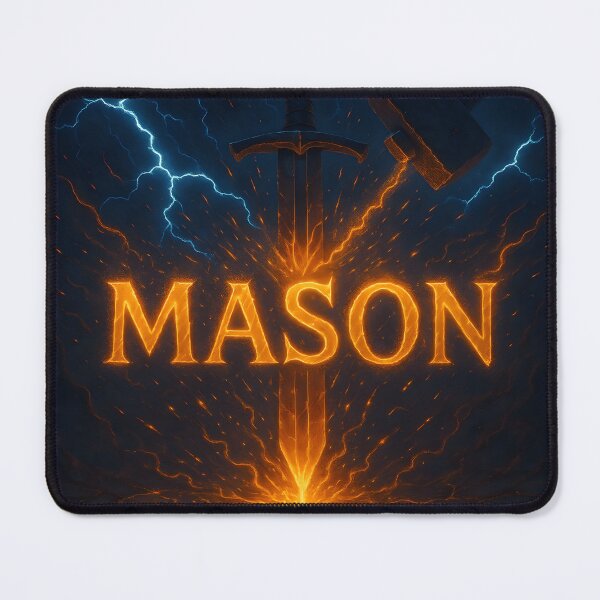 Item preview, Mason – Bladeborn Rune Forgemaster | Legendary Fantasy Sword Name Art designed and sold by VoidBloom Studio.