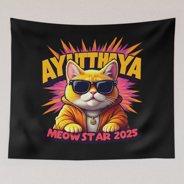 Item preview, Meowstar 2025 – Cool Ayutthaya Street Cat Pop Art designed and sold by Ayutthaya Vibes.