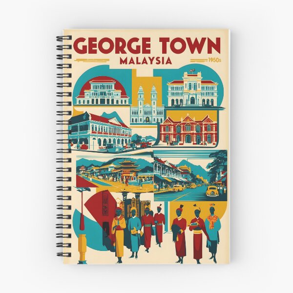 Item preview, George Town Malaysia Vintage Travel Tourism 2 designed and sold by TravelersGems.