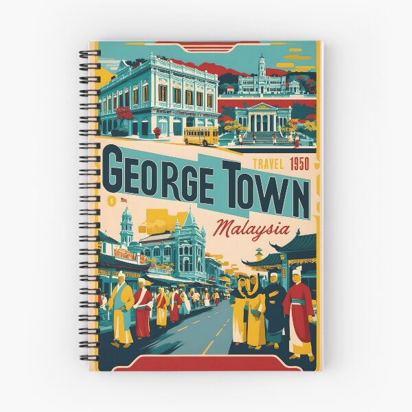 Item preview, George Town Malaysia Vintage Travel Tourism 2 designed and sold by TravelersGems.
