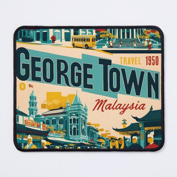 Item preview, George Town Malaysia Vintage Travel Tourism 2 designed and sold by TravelersGems.