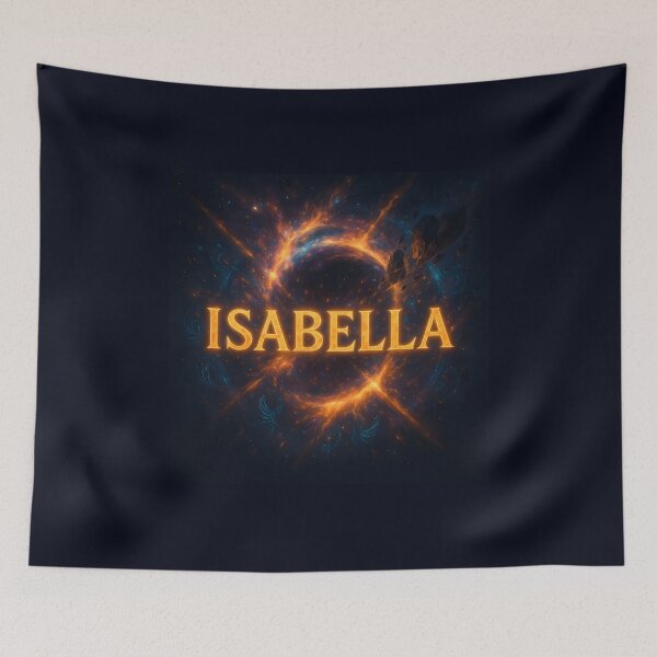 Item preview, Isabella – Cosmic Flame Oracle | Galactic Magic Name Art designed and sold by VoidBloom Studio.