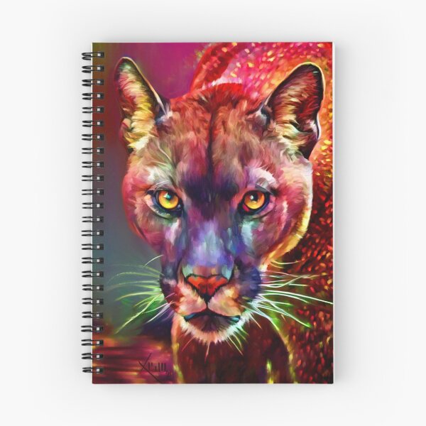 Item preview, Radiant Cougar – Psychedelic Mountain Lion in Vivid Colors designed and sold by LezzArts.
