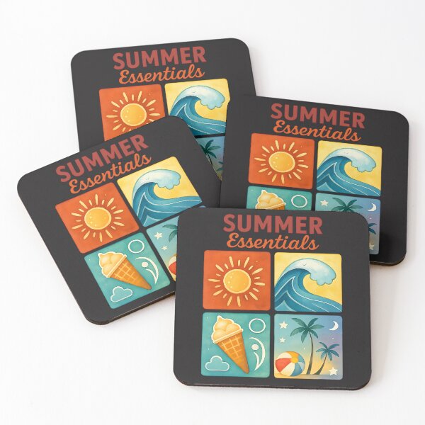 Item preview, Summer Essentials — Retro Tropical Design designed and sold by PrintandJoy.