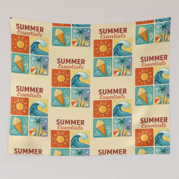 Item preview, Summer Essentials — Retro Tropical Design designed and sold by PrintandJoy.