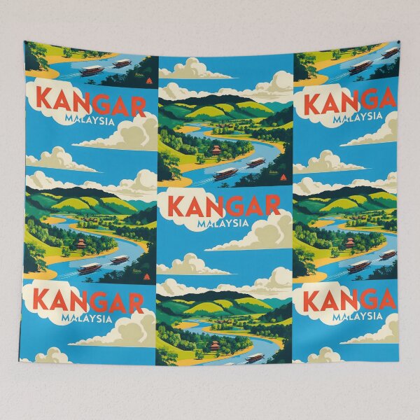 Item preview, Kangar Malaysia Vintage Travel Tourism 2 designed and sold by TravelersGems.