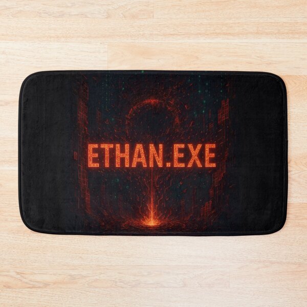 Item preview, Ethan.exe – Glitch God of the Digital Realm | Techcore Red Matrix Name Art designed and sold by VoidBloom Studio.