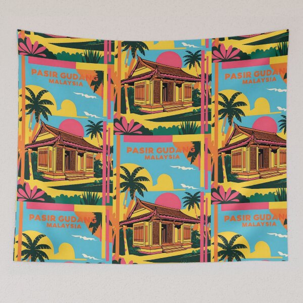 Item preview, Pasir Gudang Malaysia Vintage Travel Tourism designed and sold by TravelersGems.