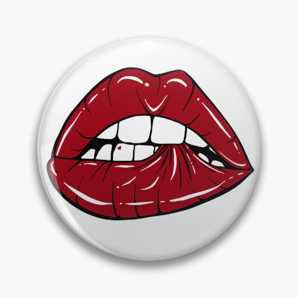 Item preview, Red Shiny Lips – Biting Lip, Bold and Sexy designed and sold by Infinite-Charm.