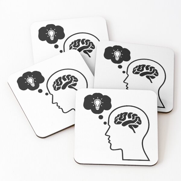 Item preview, Creative Head Silhouette with Brain and Light Bulb Icon Vector Illustration Representing Ideas, Innovation, and Thinking Concept designed and sold by AtonuHaque.