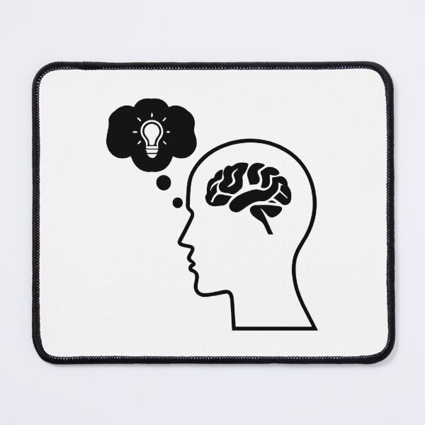Item preview, Creative Head Silhouette with Brain and Light Bulb Icon Vector Illustration Representing Ideas, Innovation, and Thinking Concept designed and sold by AtonuHaque.