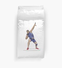 shot putter Duvet Cover