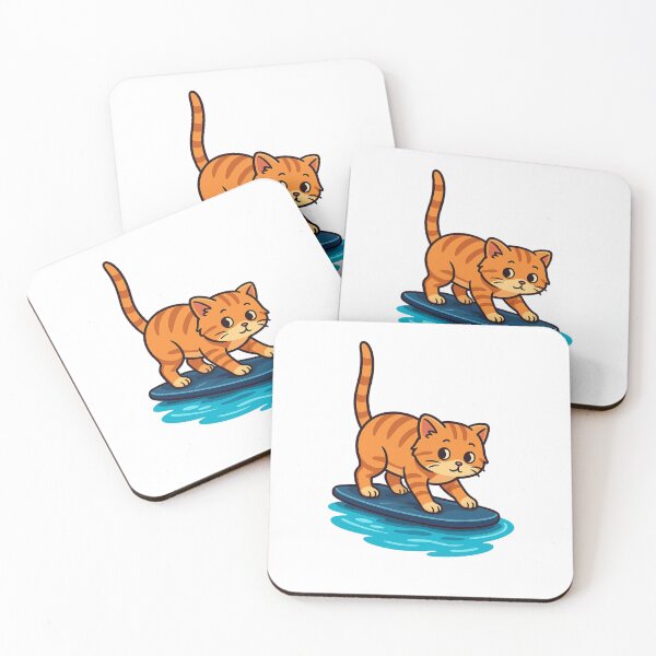 Item preview, Surfing cat designed and sold by Wandertrace.
