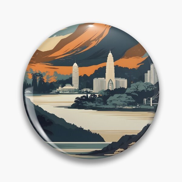 Item preview, Kota Kinabalu Malaysia Vintage Travel Tourism designed and sold by TravelersGems.