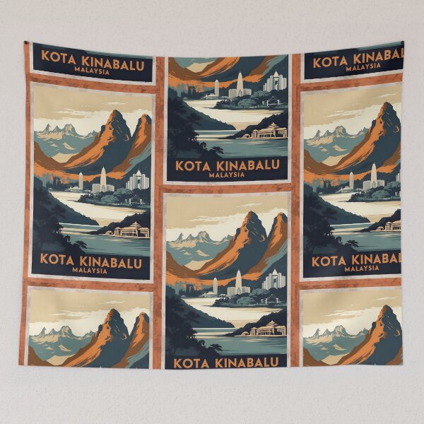 Item preview, Kota Kinabalu Malaysia Vintage Travel Tourism designed and sold by TravelersGems.