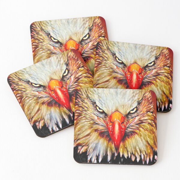 Item preview, Fierce Eagle – Intense Stare Wildlife Portrait designed and sold by LezzArts.