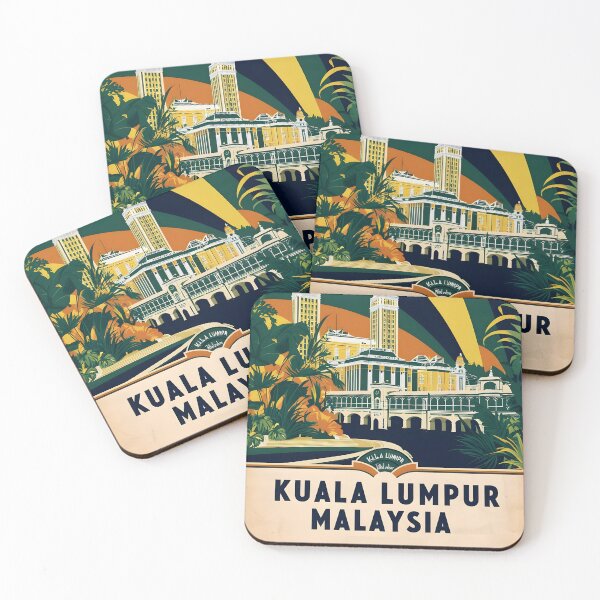 Item preview, Kuala Lumpur Malaysia Vintage Travel Tourism designed and sold by TravelersGems.