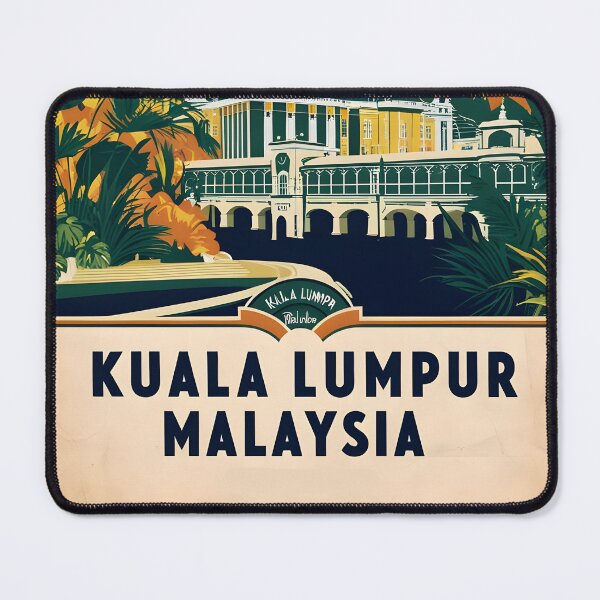 Item preview, Kuala Lumpur Malaysia Vintage Travel Tourism designed and sold by TravelersGems.