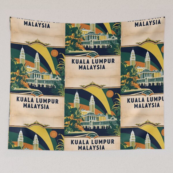 Item preview, Kuala Lumpur Malaysia Vintage Travel Tourism designed and sold by TravelersGems.